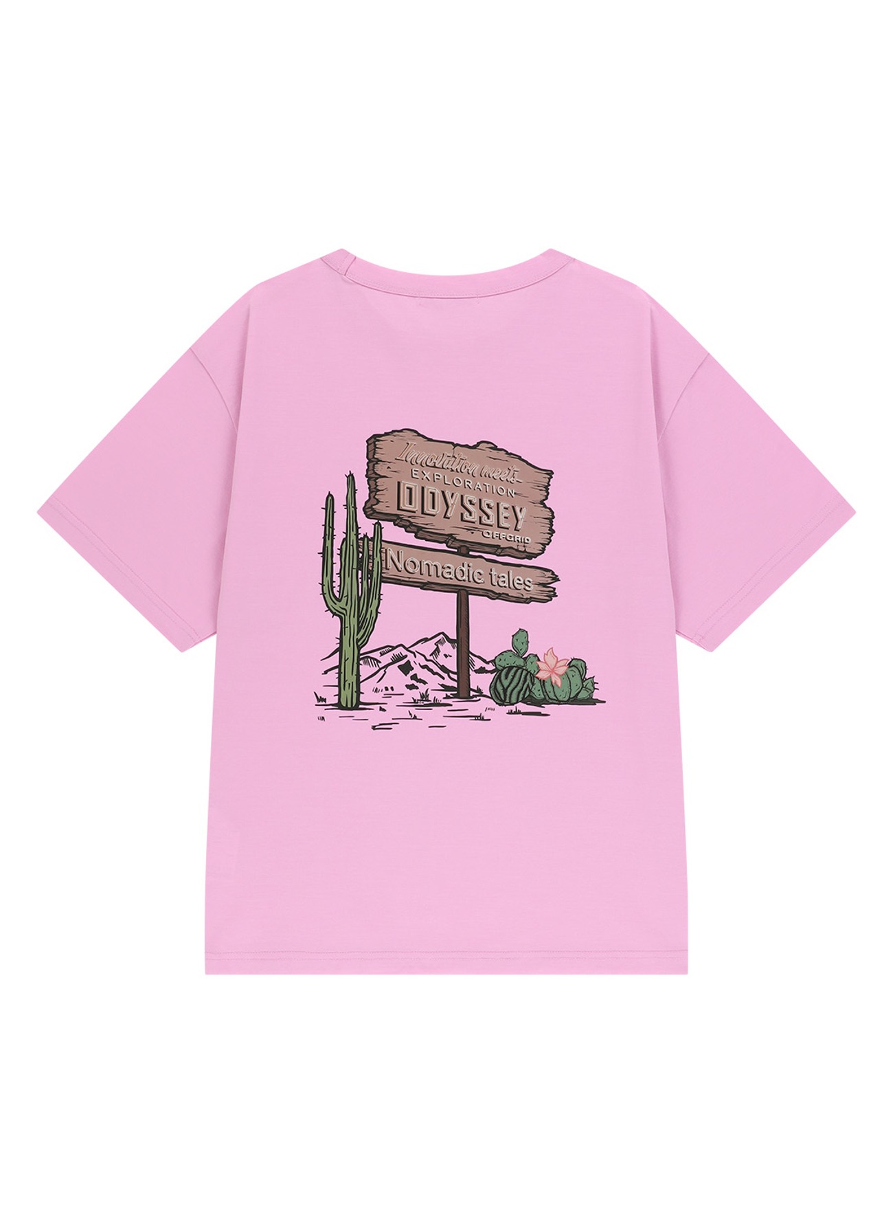 오디세이 그래픽 티셔츠-핑크