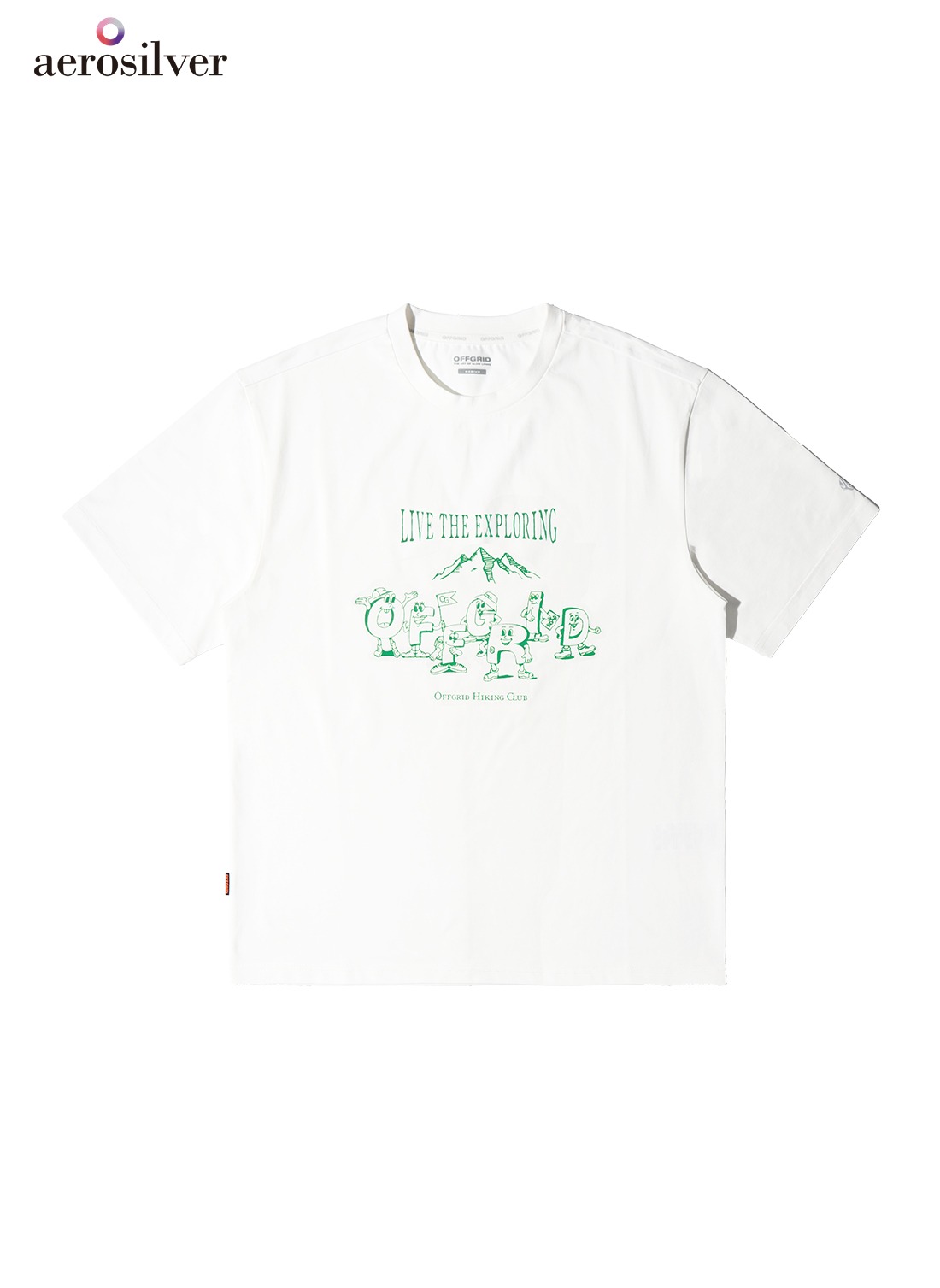 OHC 크루 그래픽 티셔츠-화이트