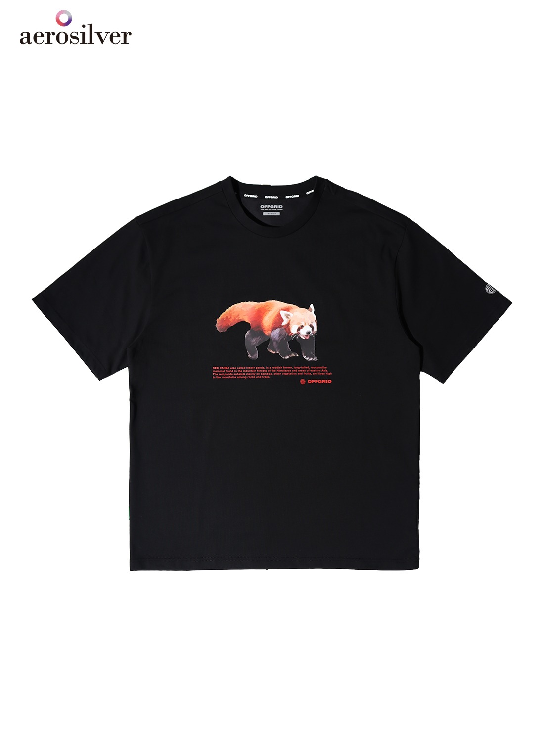 멸종 위기 동물 그래픽 티셔츠-블랙