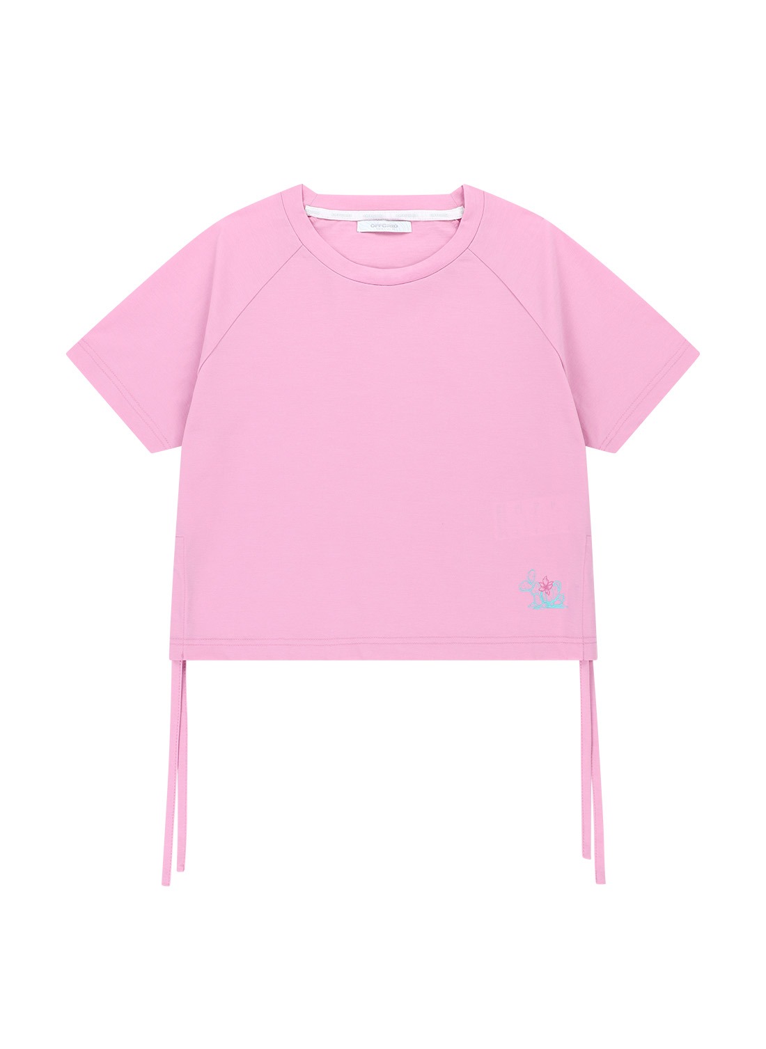소로나 크롭 반팔 티셔츠-핑크